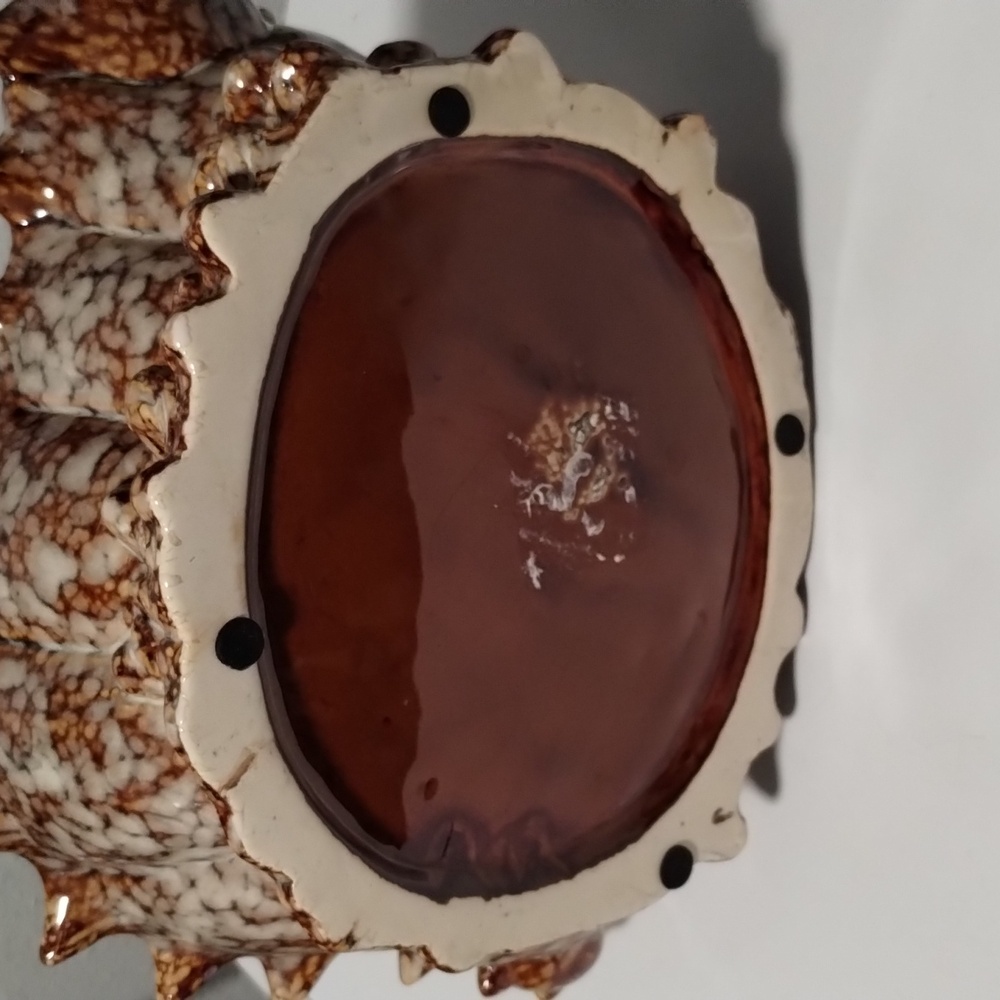 Artistic Shell-Shaped Ceramic Sculpture - Picture 3 of 4